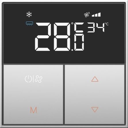 Largo, Push Button, Thermostat, Metal
