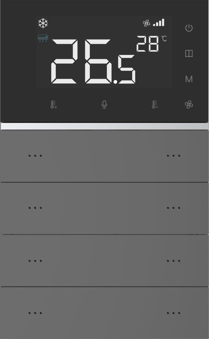 Button 8-key With Thermostat Display, Plastic