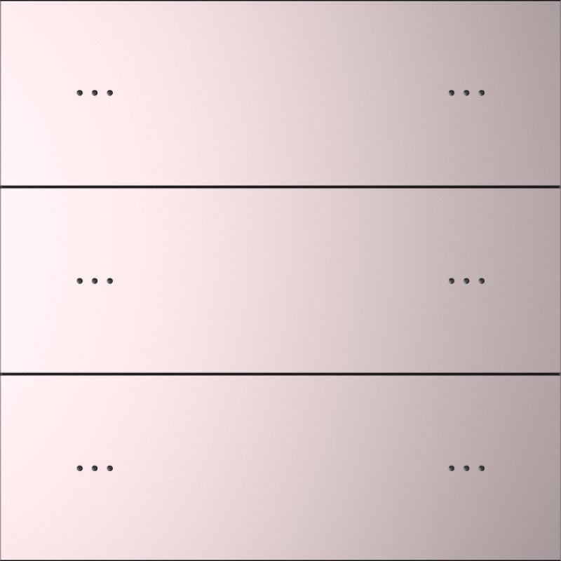 Push Button 3-Gang 6 Key, Plastic