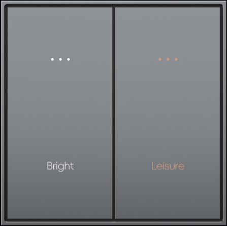 Largo, push button, 2-Key, Metal