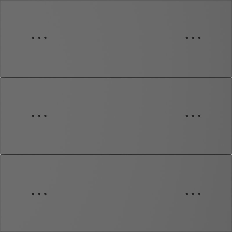 Push Button 3-Gang 6 Key, Plastic